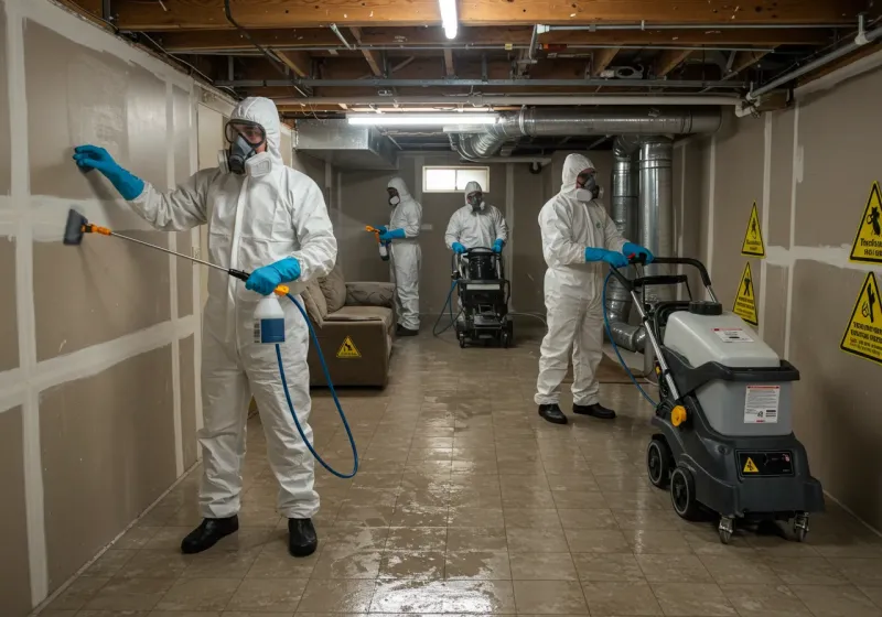 Basement Moisture Removal and Structural Drying process in Bryn Athyn, PA